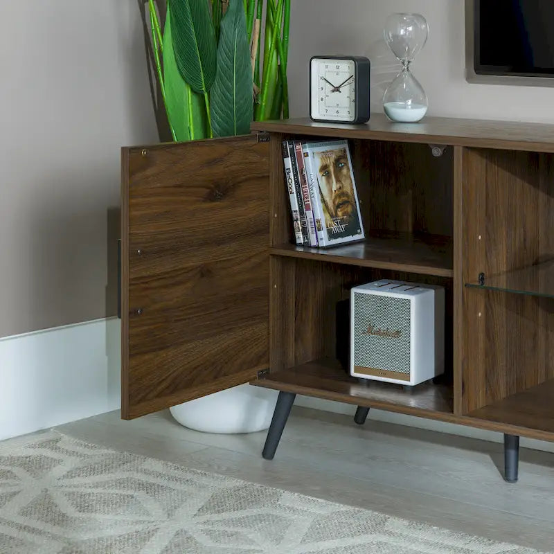 Meuble TV double porte de style médiéval et moderne