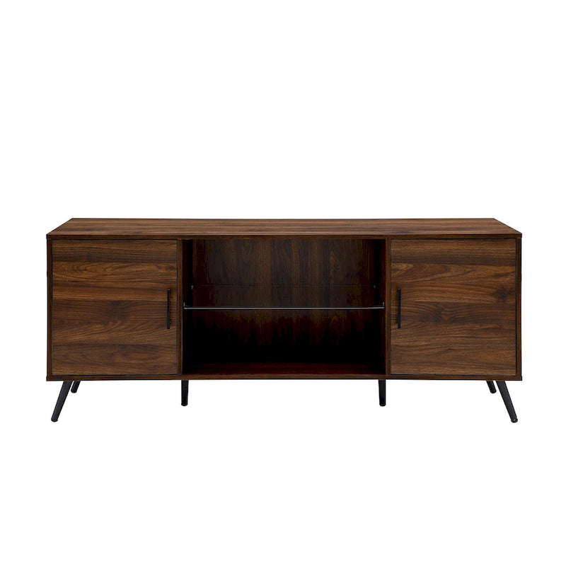 Meuble TV double porte de style médiéval et moderne