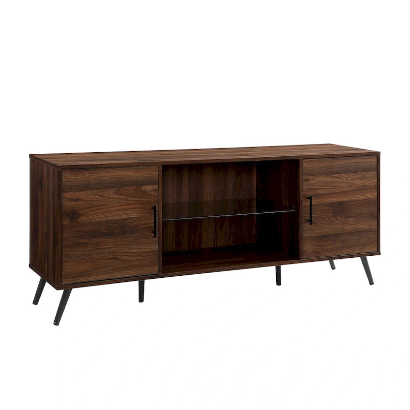 Meuble TV double porte de style médiéval et moderne