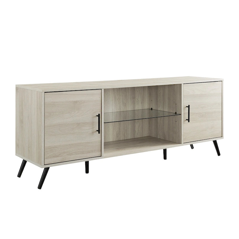 Meuble TV double porte de style médiéval et moderne