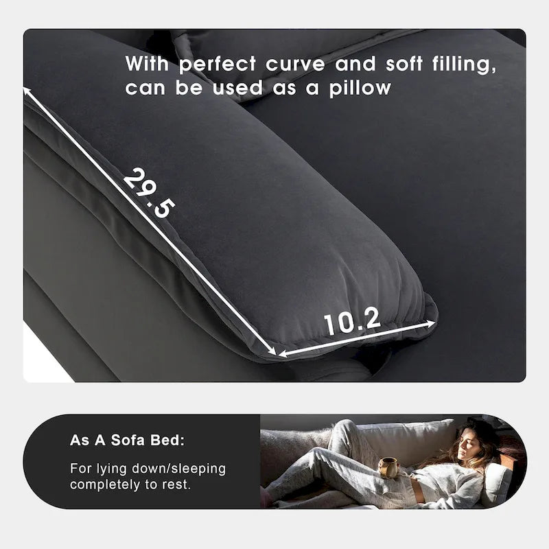 Canapé d'angle modulable en U convertible 6 places contemporain en tissu
