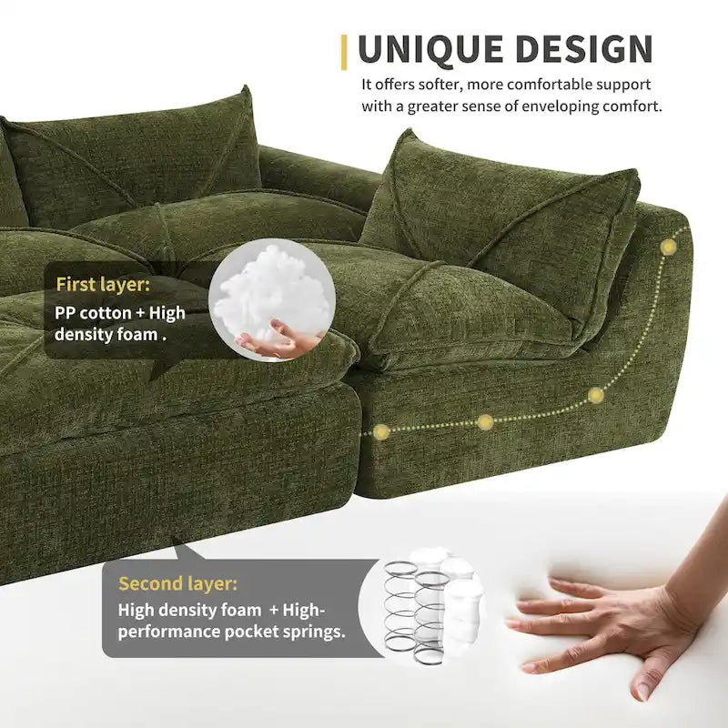 Canapé moderne en chenille