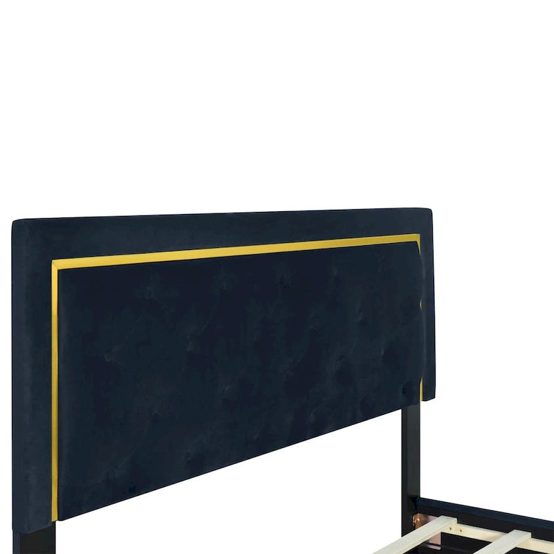 Lit plateforme rembourré Queen size