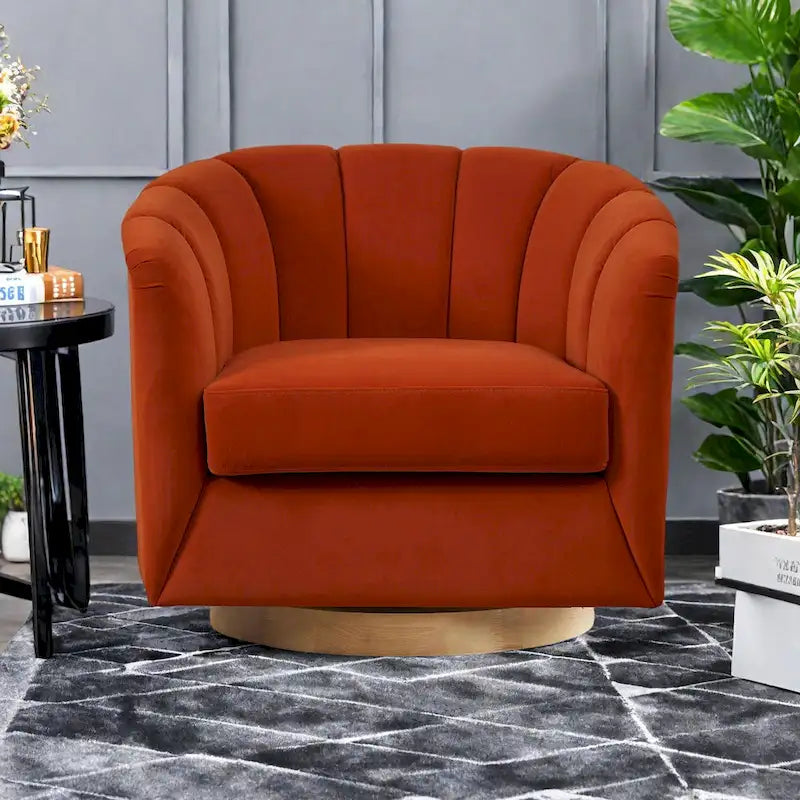 Fauteuil pivotant en tissu avec rotation à 360°