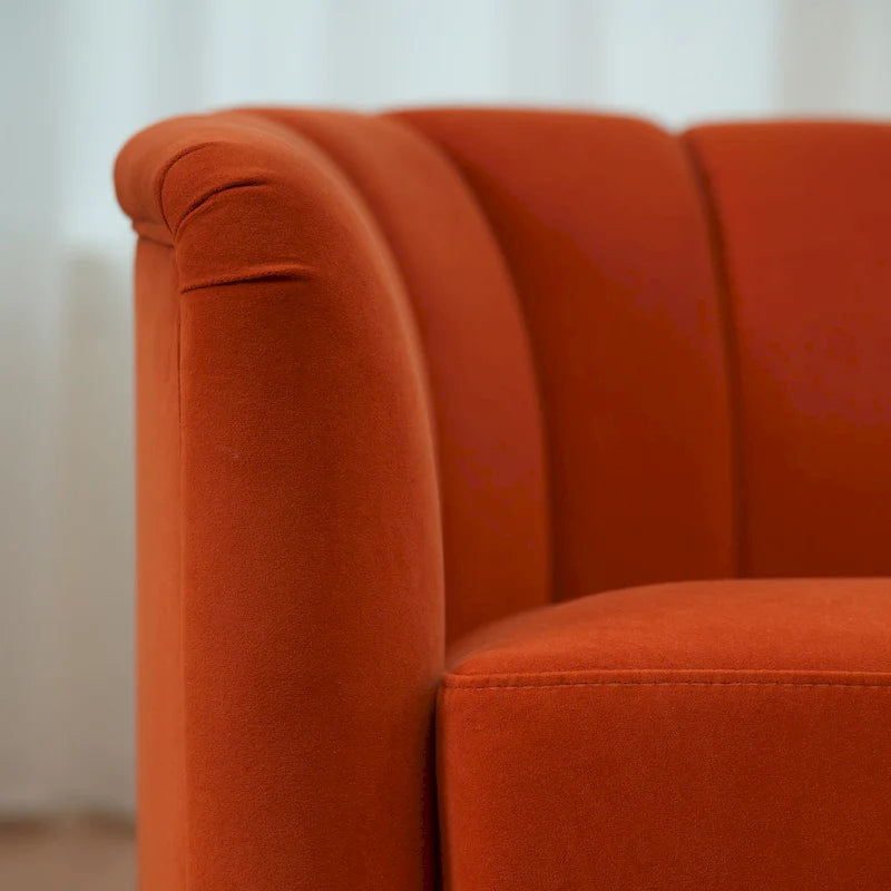 Fauteuil pivotant en tissu avec rotation à 360°
