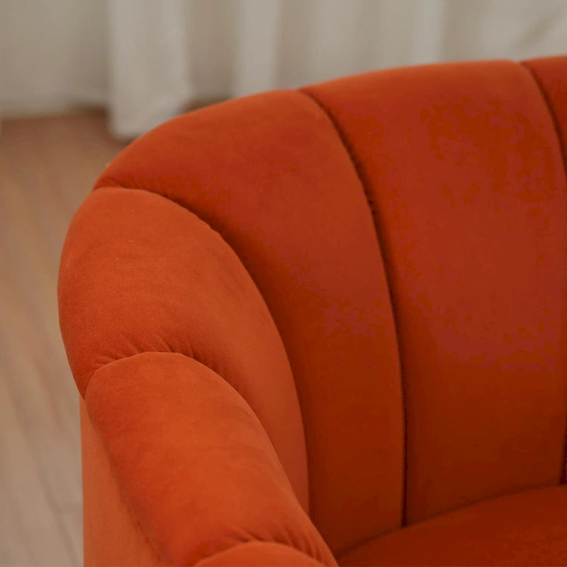 Fauteuil pivotant en tissu avec rotation à 360°