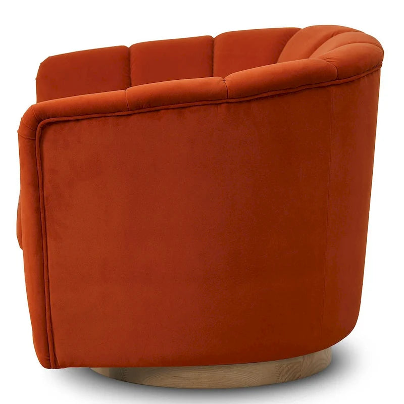 Fauteuil pivotant en tissu avec rotation à 360°