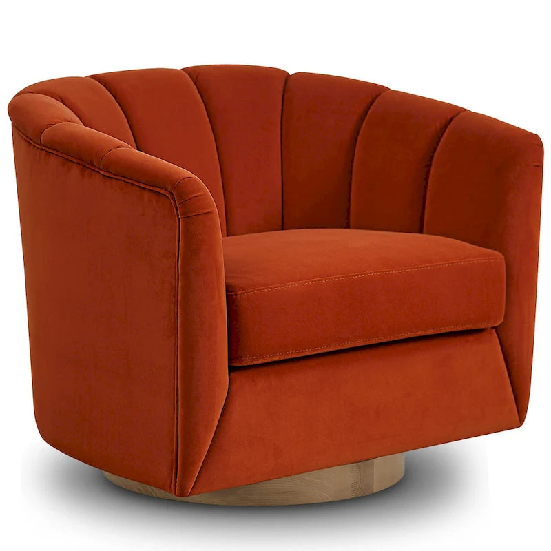 Fauteuil pivotant en tissu avec rotation à 360°