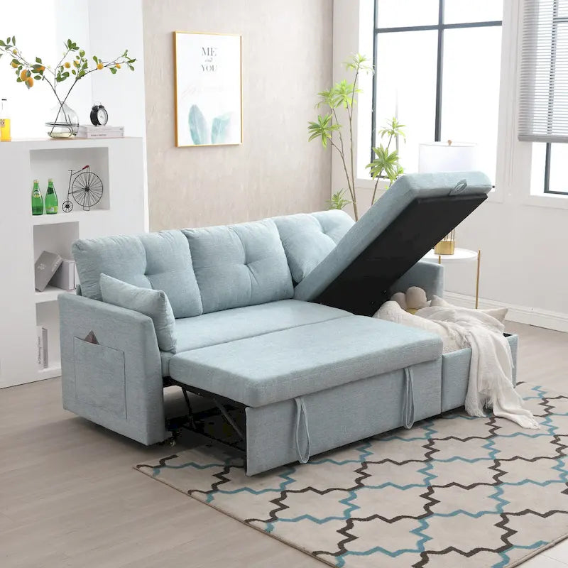 Canapé d'angle trois places en L