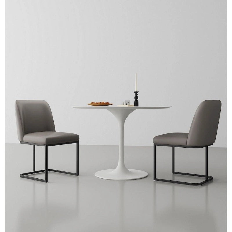 Chaises de salle à manger en cuir artificiel (lot de deux)