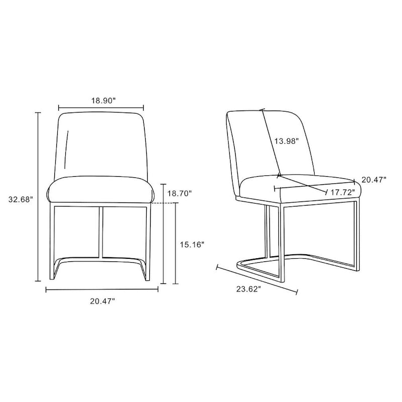 Chaises de salle à manger en cuir artificiel (lot de deux)