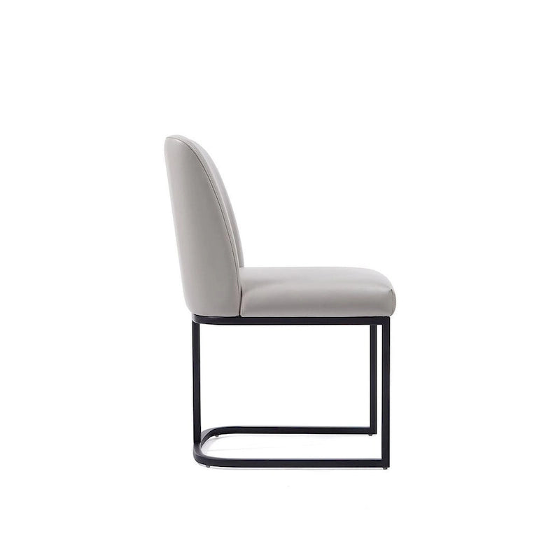 Chaises de salle à manger en cuir artificiel (lot de deux)