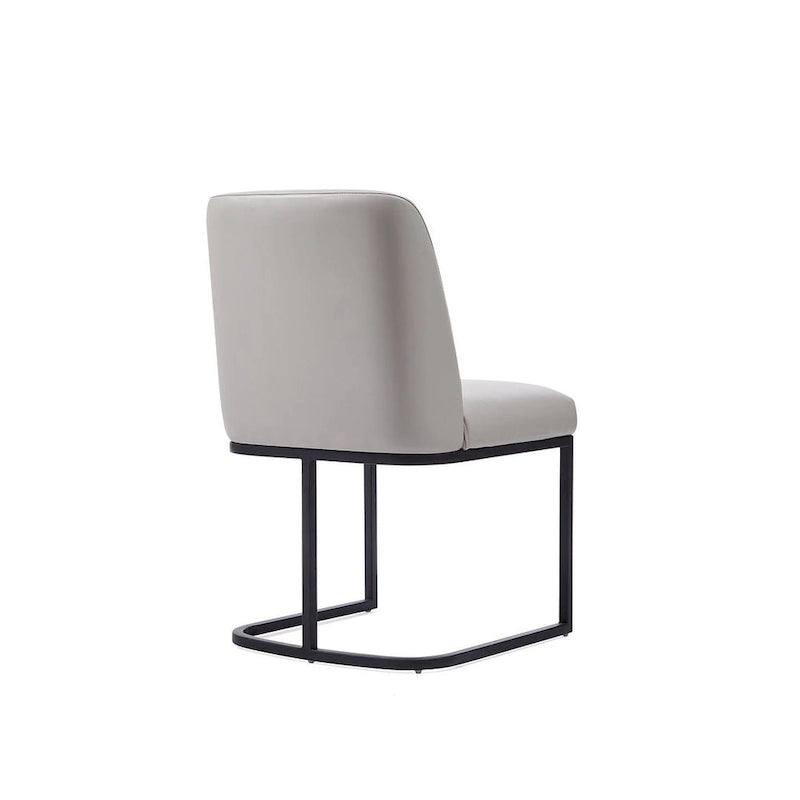 Chaises de salle à manger en cuir artificiel (lot de deux)