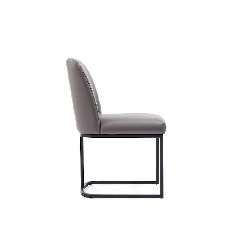 Chaises de salle à manger en cuir artificiel (lot de deux)