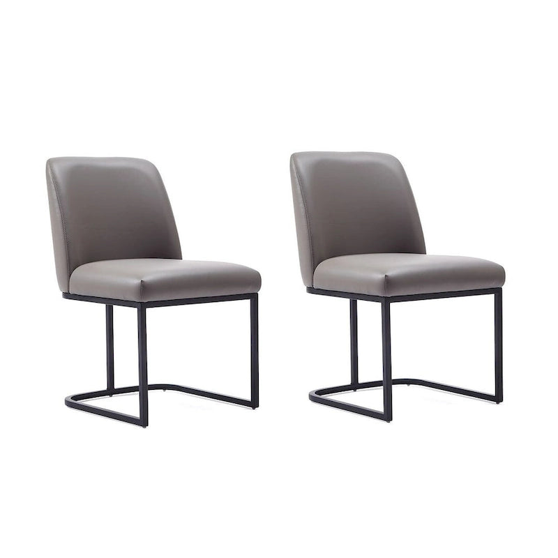 Chaises de salle à manger en cuir artificiel (lot de deux)