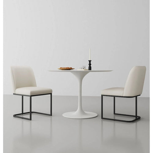 Chaises de salle à manger en cuir artificiel (lot de deux)