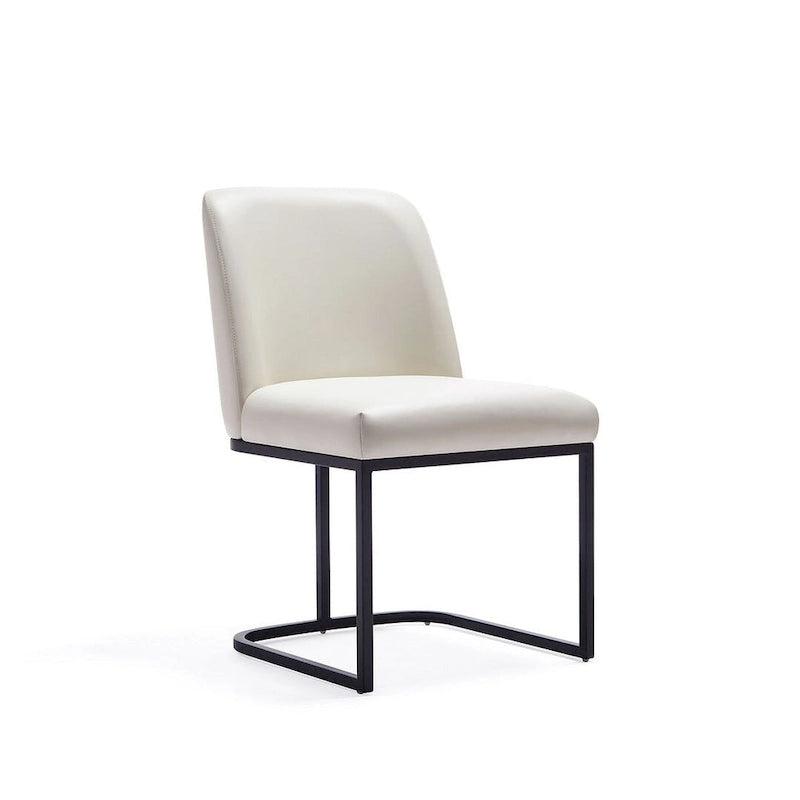 Chaises de salle à manger en cuir artificiel (lot de deux)