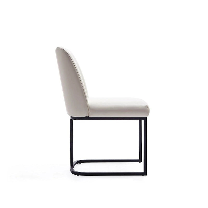 Chaises de salle à manger en cuir artificiel (lot de deux)