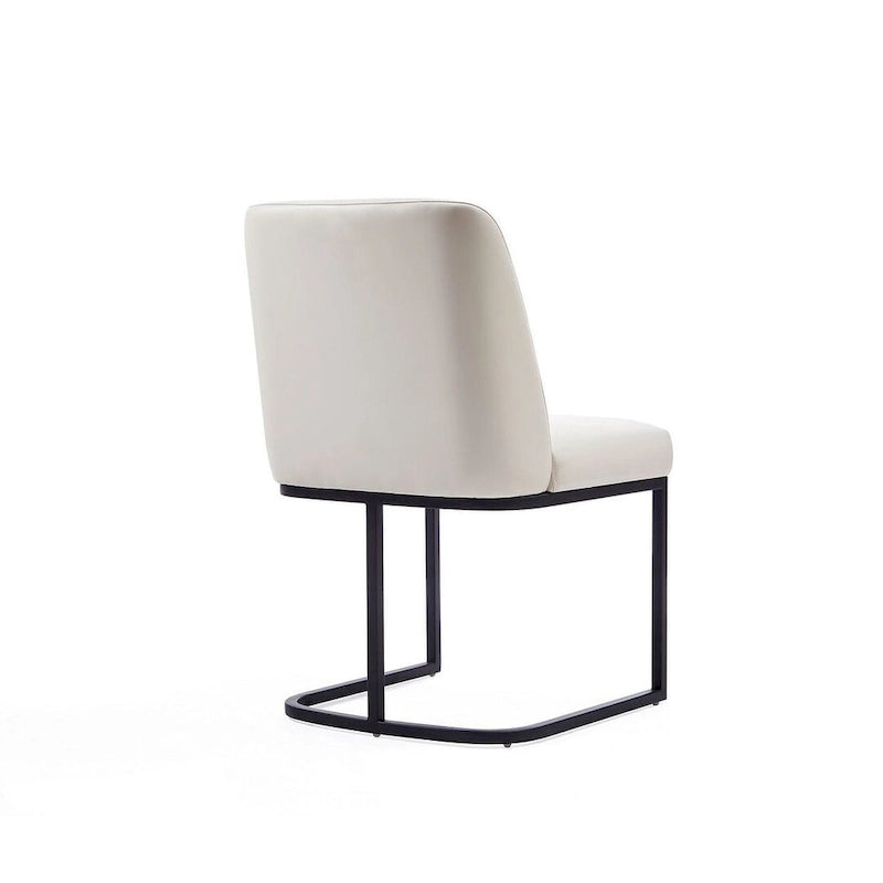 Chaises de salle à manger en cuir artificiel (lot de deux)