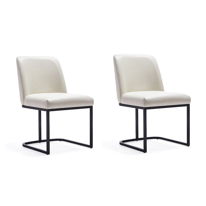 Chaises de salle à manger en cuir artificiel (lot de deux)
