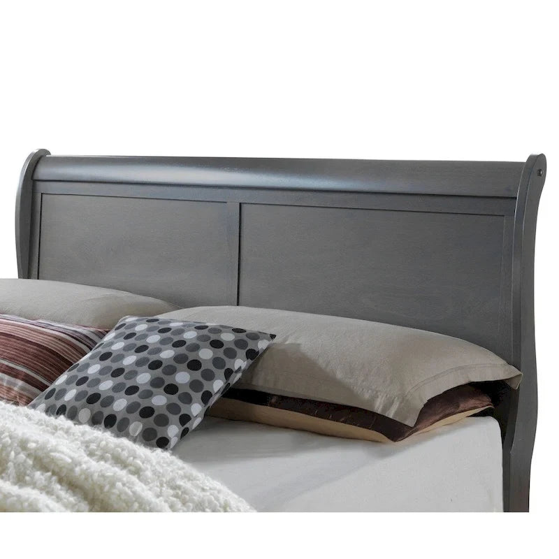 Luge moderne en bois massif gris
