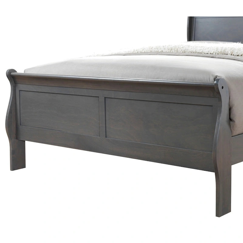 Luge moderne en bois massif gris