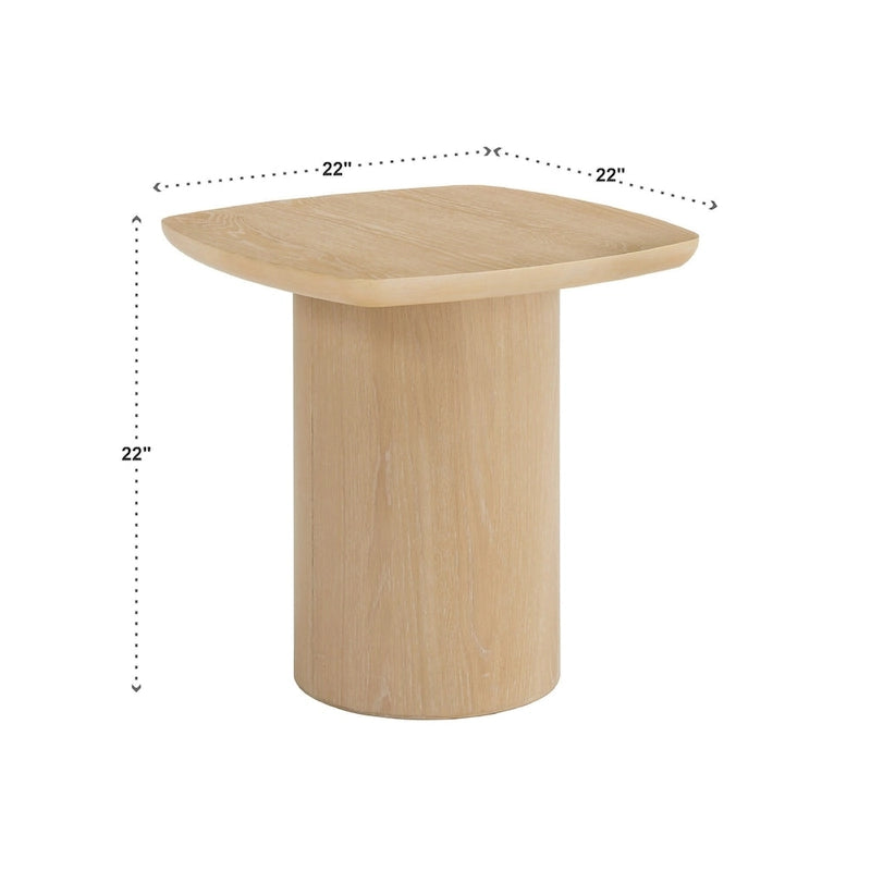 Table d'appoint moderne en chêne