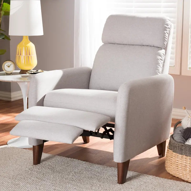 Mid - century Fabric Recliner Baxton Studio