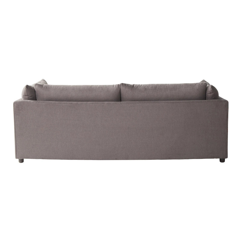 Ensemble canapé trois places et fauteuil en tissu avec coussins et dossiers