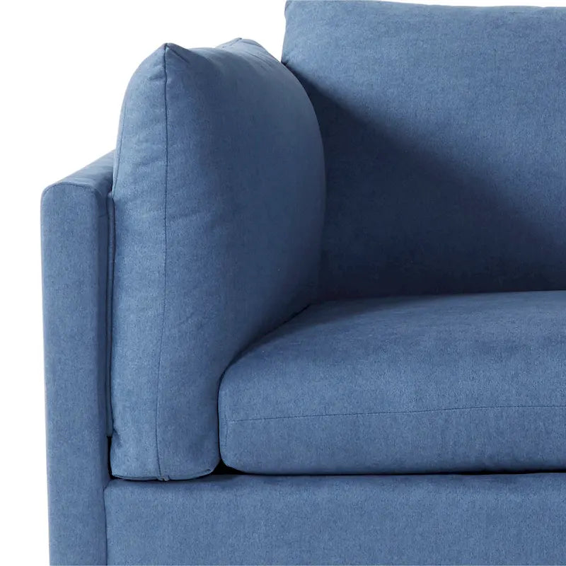 Ensemble canapé trois places et fauteuil en tissu avec coussins et dossiers