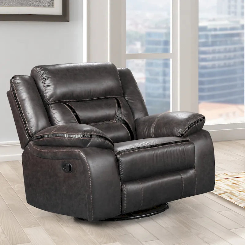 Furniture Manual Motion Recliner,Dark Chestnut