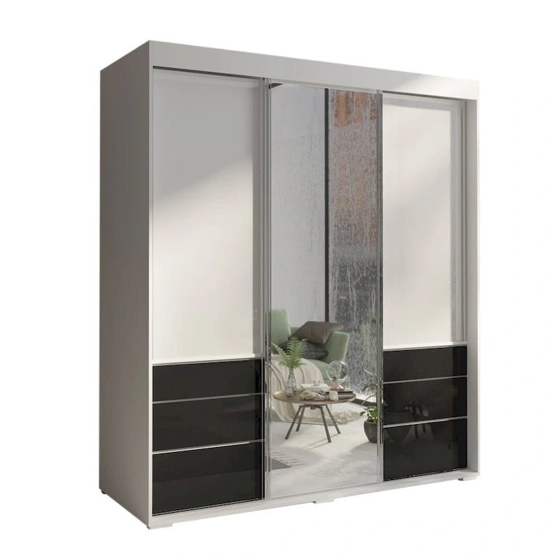 Armoire de style moderne à trois portes de 180 cm