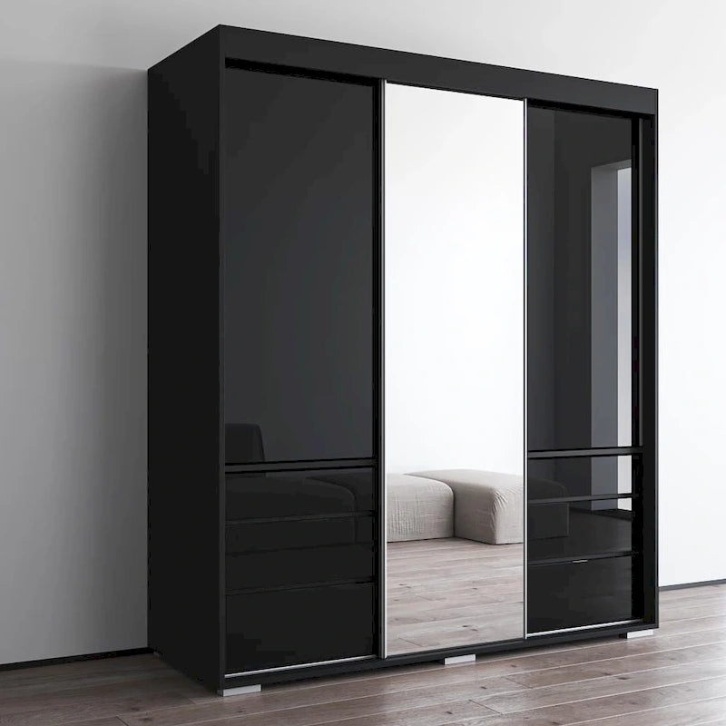 Armoire de style moderne à trois portes de 180 cm