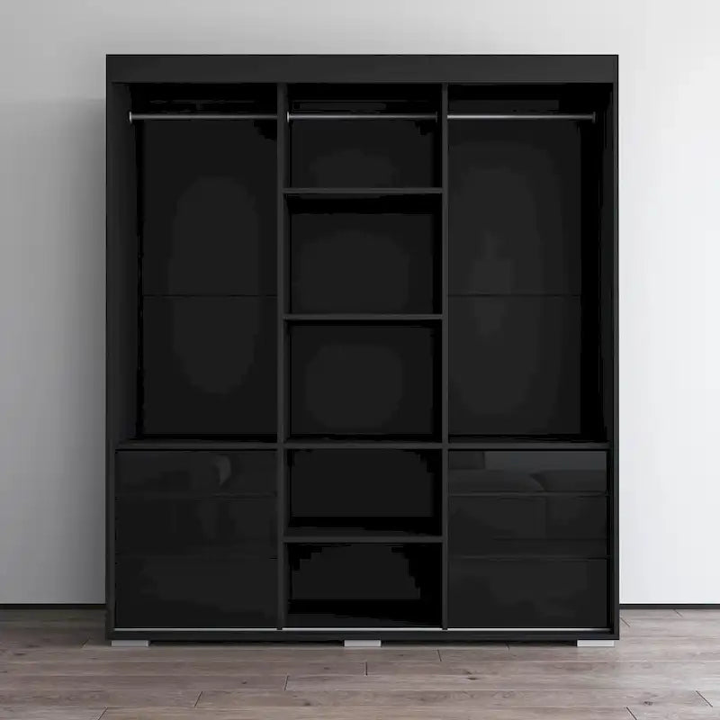 Armoire de style moderne à trois portes de 180 cm