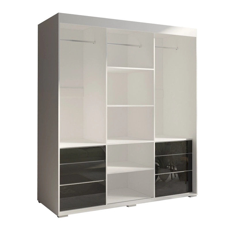 Armoire de style moderne à trois portes de 180 cm