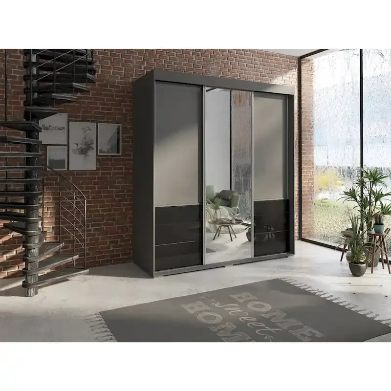 Armoire de style moderne à trois portes de 180 cm