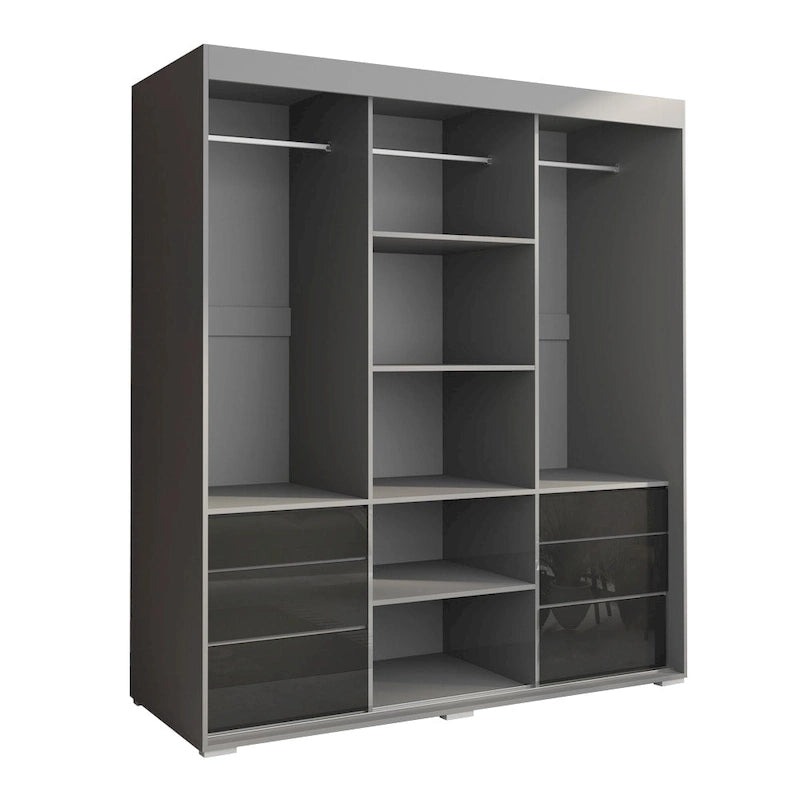 Armoire de style moderne à trois portes de 180 cm