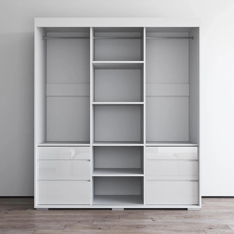 Armoire de style moderne à trois portes de 180 cm