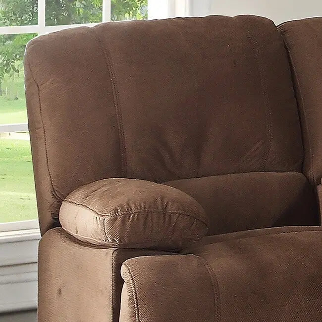 Canapé double inclinable avec console de rangement et porte-gobelets
