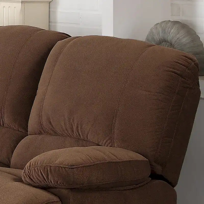 Canapé double inclinable avec console de rangement et porte-gobelets