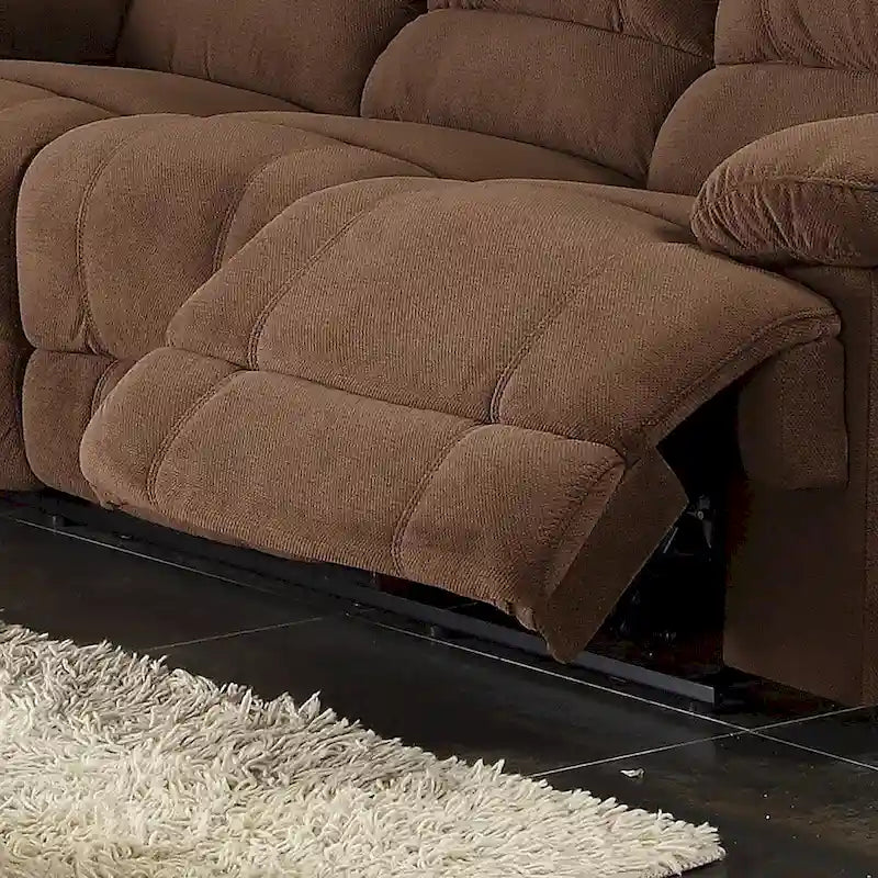 Canapé double inclinable avec console de rangement et porte-gobelets