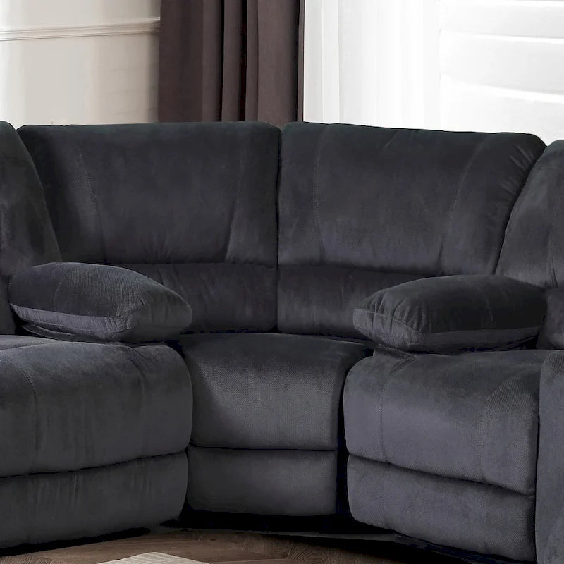 Canapé double inclinable avec console de rangement et porte-gobelets