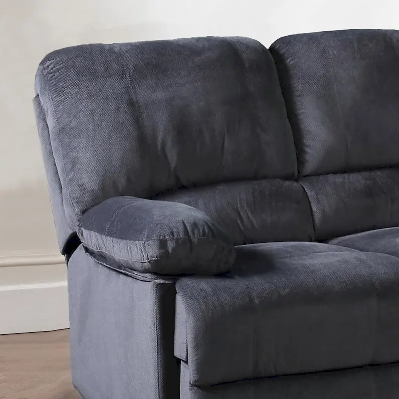 Canapé double inclinable avec console de rangement et porte-gobelets