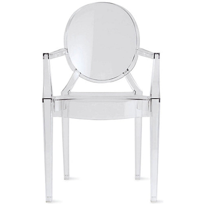 Chaises empilables en acrylique transparent