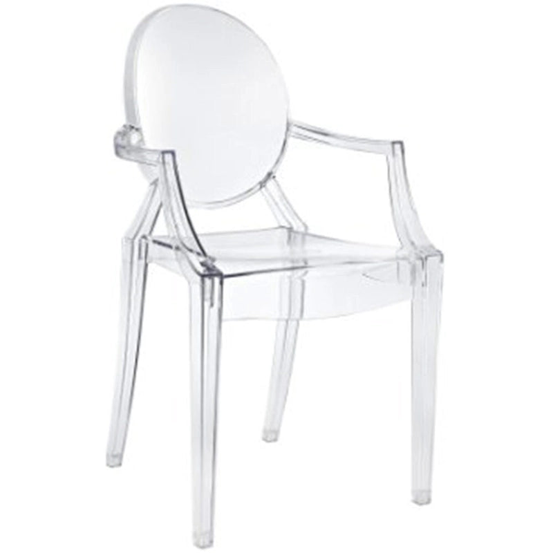 Chaises empilables en acrylique transparent
