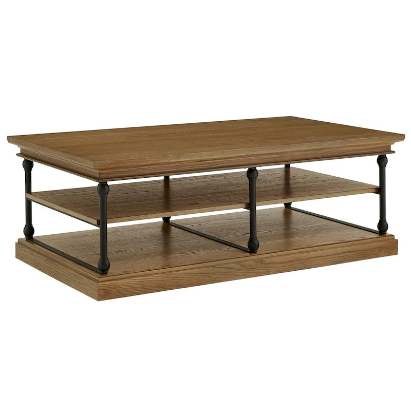 Table basse avec étagère de rangement