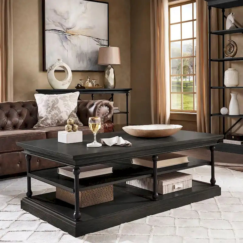 Barnstone Cornice Rectangle Storage Shelf Coffee Table iNSPIRE Q Artisan