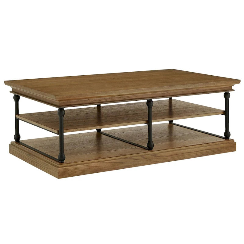 Table basse avec étagère de rangement