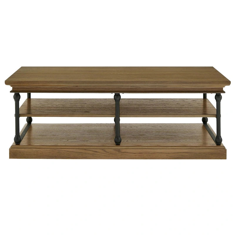 Table basse avec étagère de rangement
