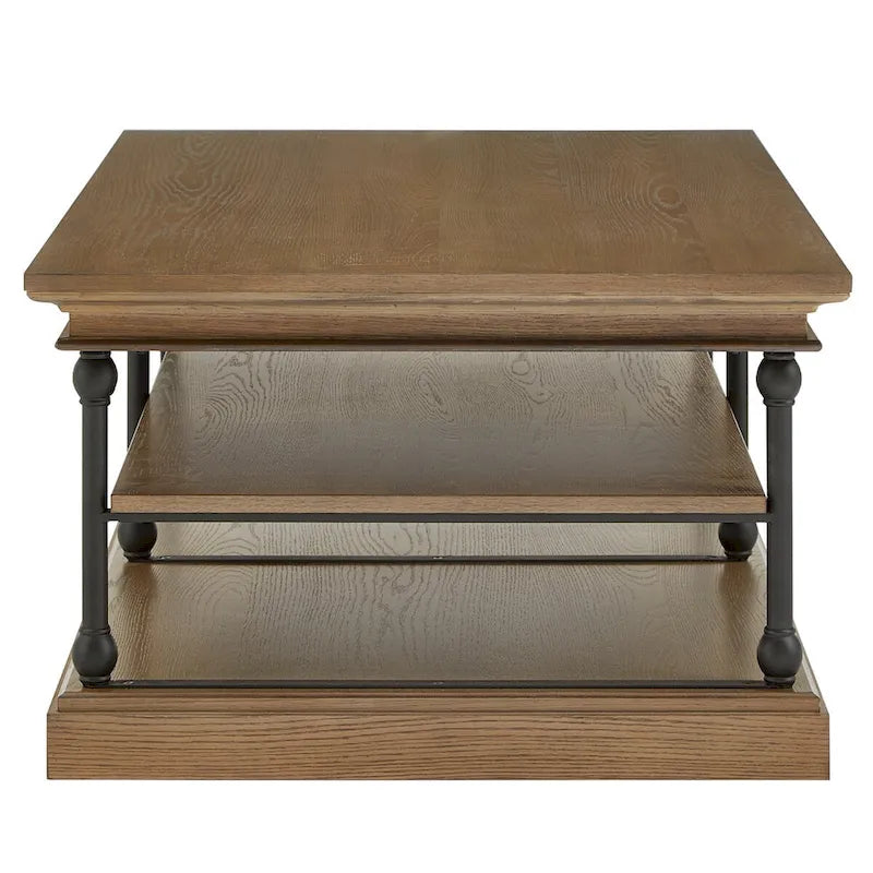 Table basse avec étagère de rangement